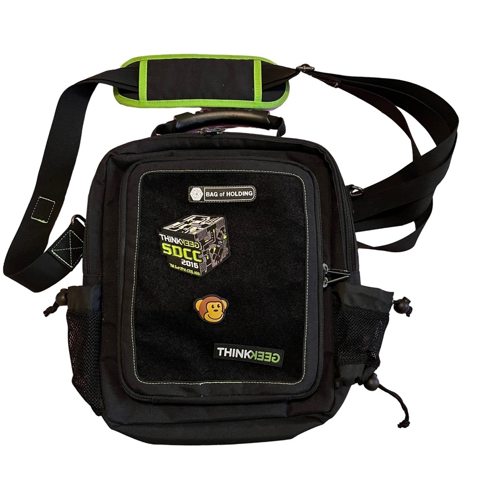 Thinkgeek Bag of Holding Con-Survival Edition Bag 2016 Patch Backpack Never Used